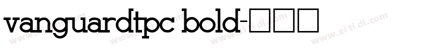 vanguardtpc bold字体转换